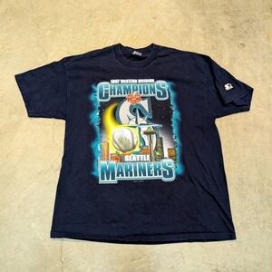 VTG 1997 Starter Seattle Mariners Western Division Champions Men's XL Shirt